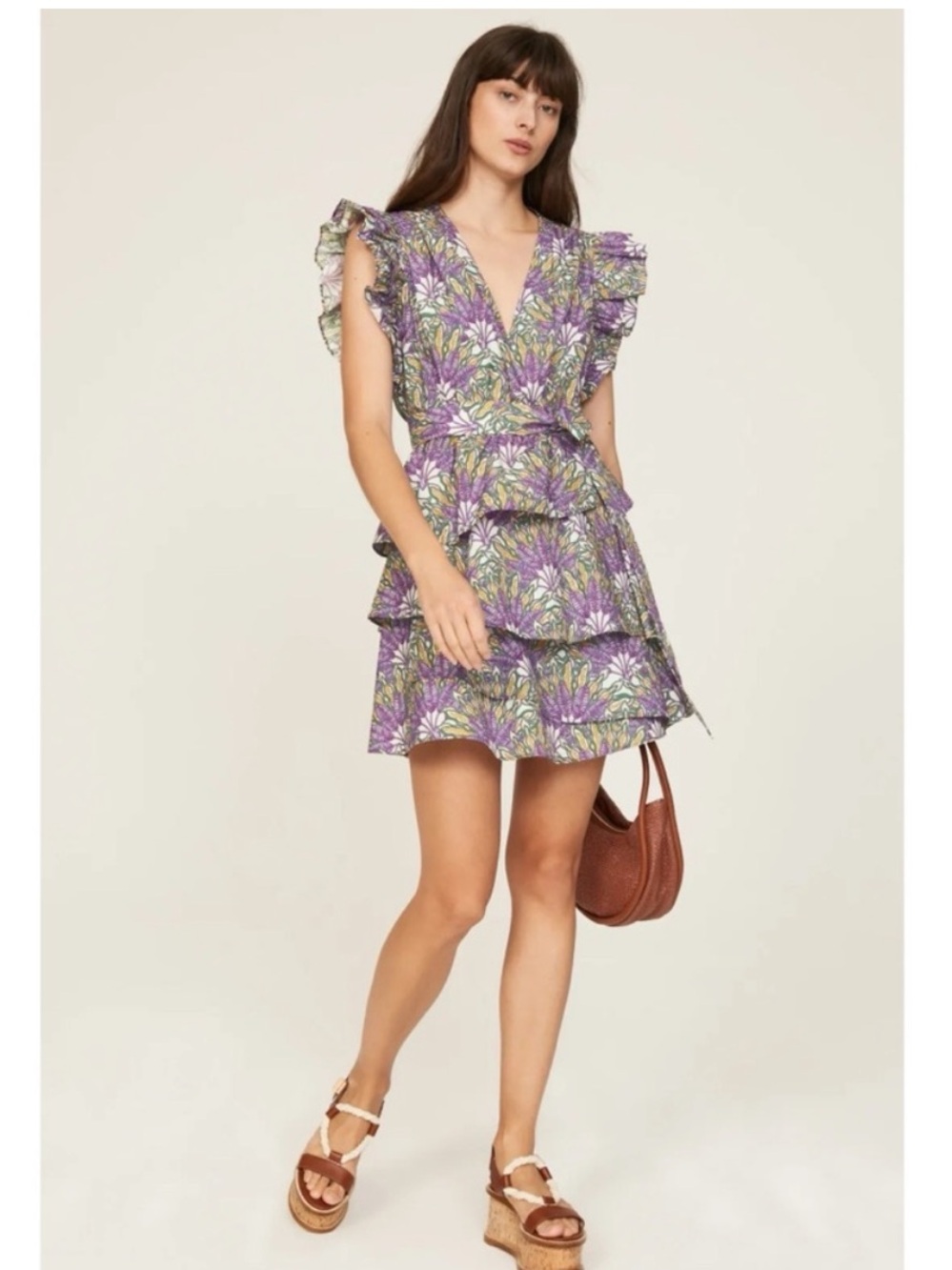 MARIE OLIVER Fiona Mini Dress in Palm Fan